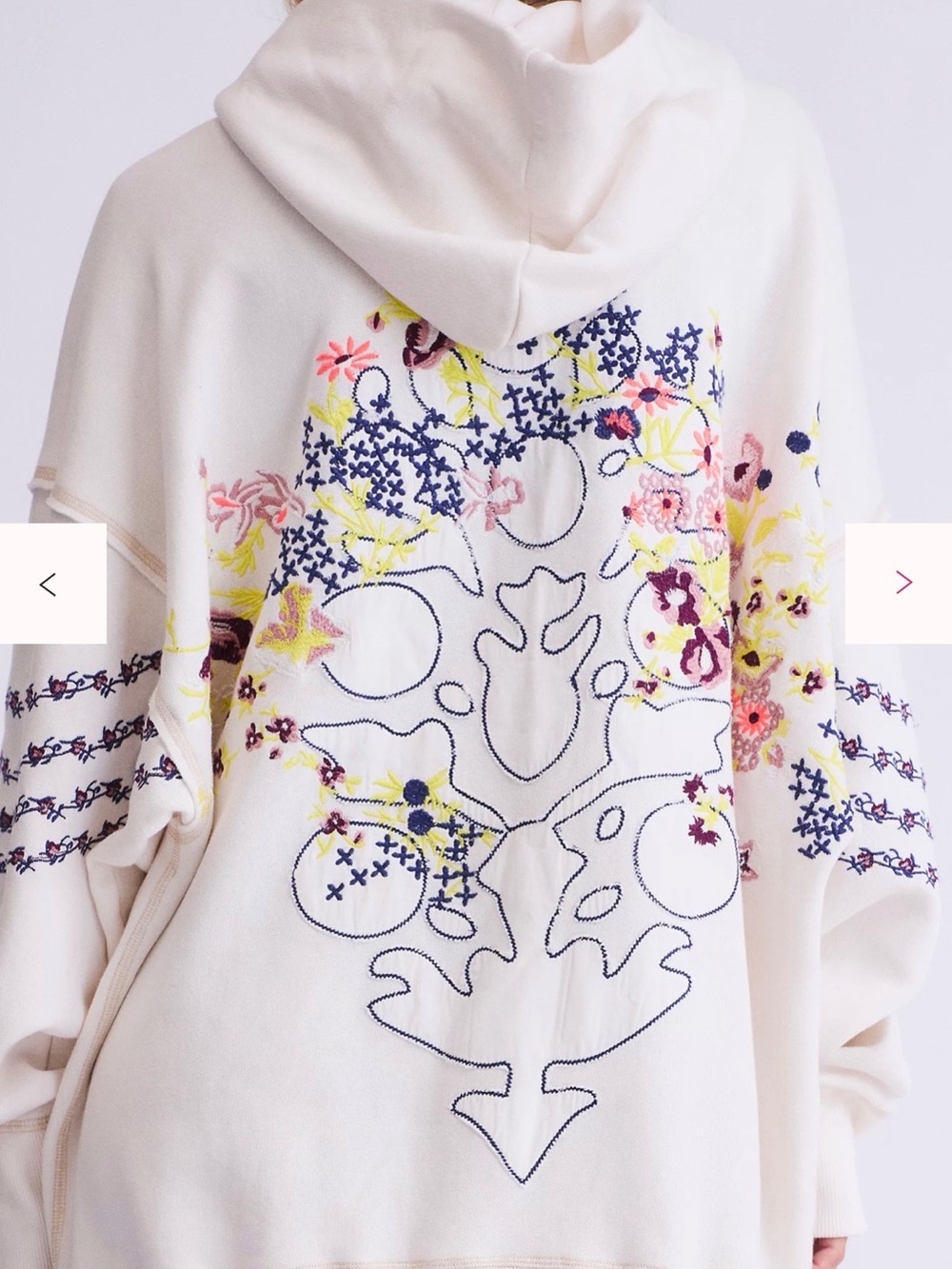 NWT FP At My Best Embroidered Hoodie - oversized - Picture 2 of 13